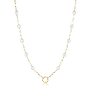 Ania Haie Gold Pearl Chain Charm Connector Necklace N055-03G