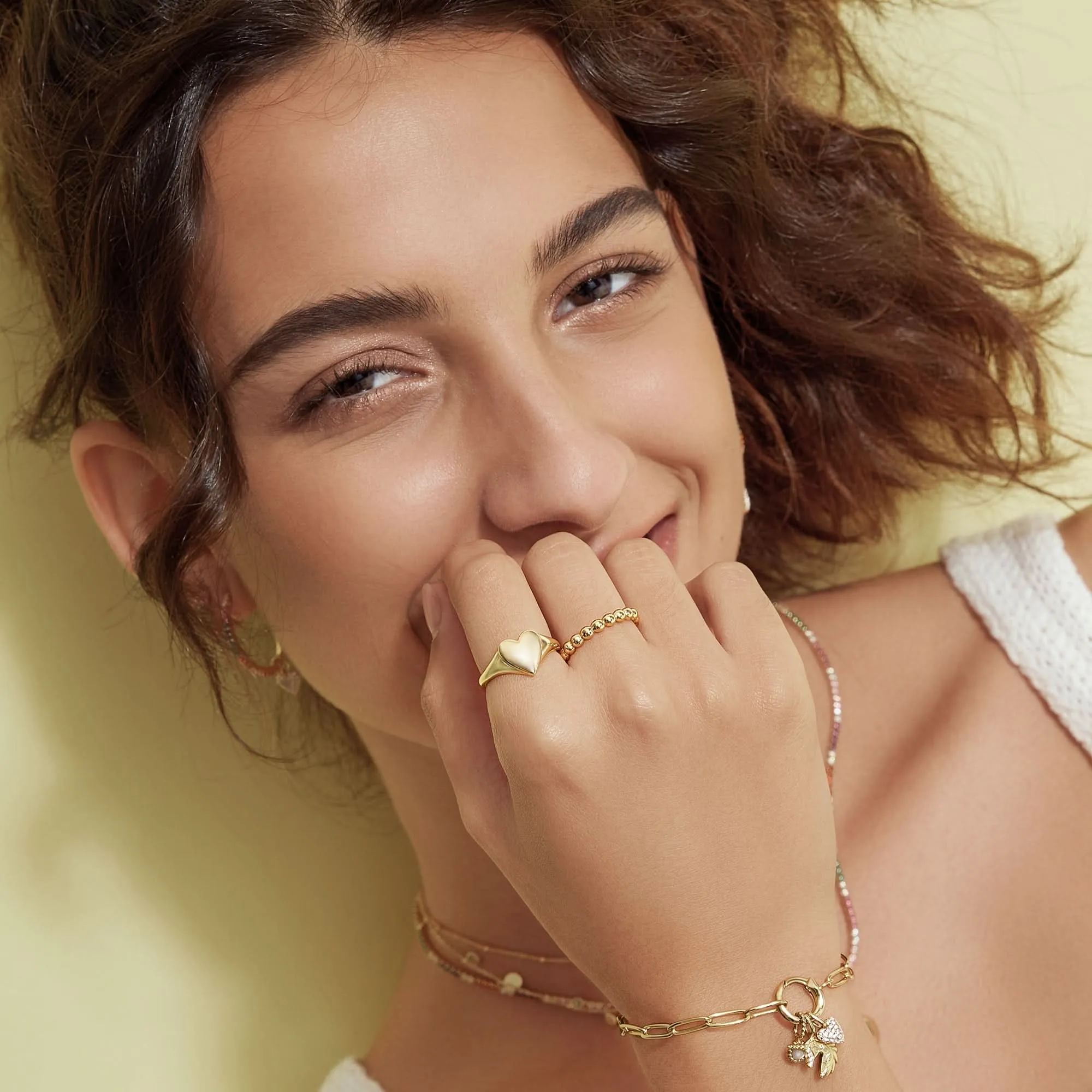 Ania Haie Gold Round Dome Band R059-03G