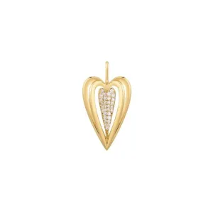 Ania Haie Gold Sculpted Heart Charm NC048-37G