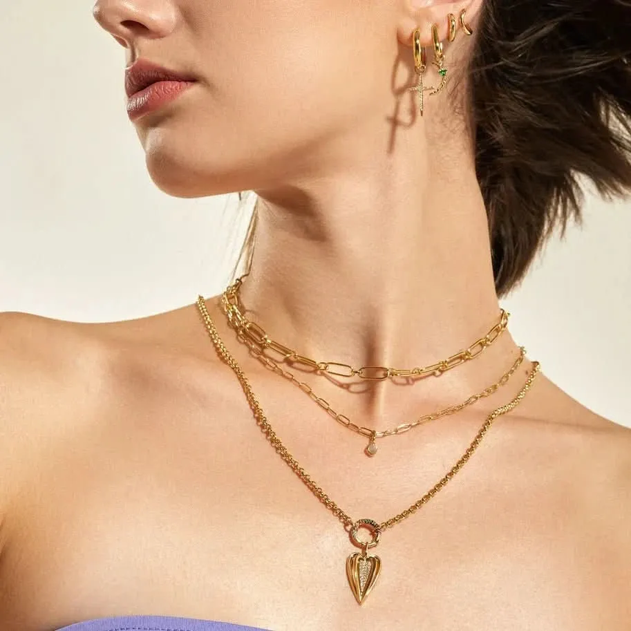 Ania Haie Gold Sculpted Heart Charm NC048-37G