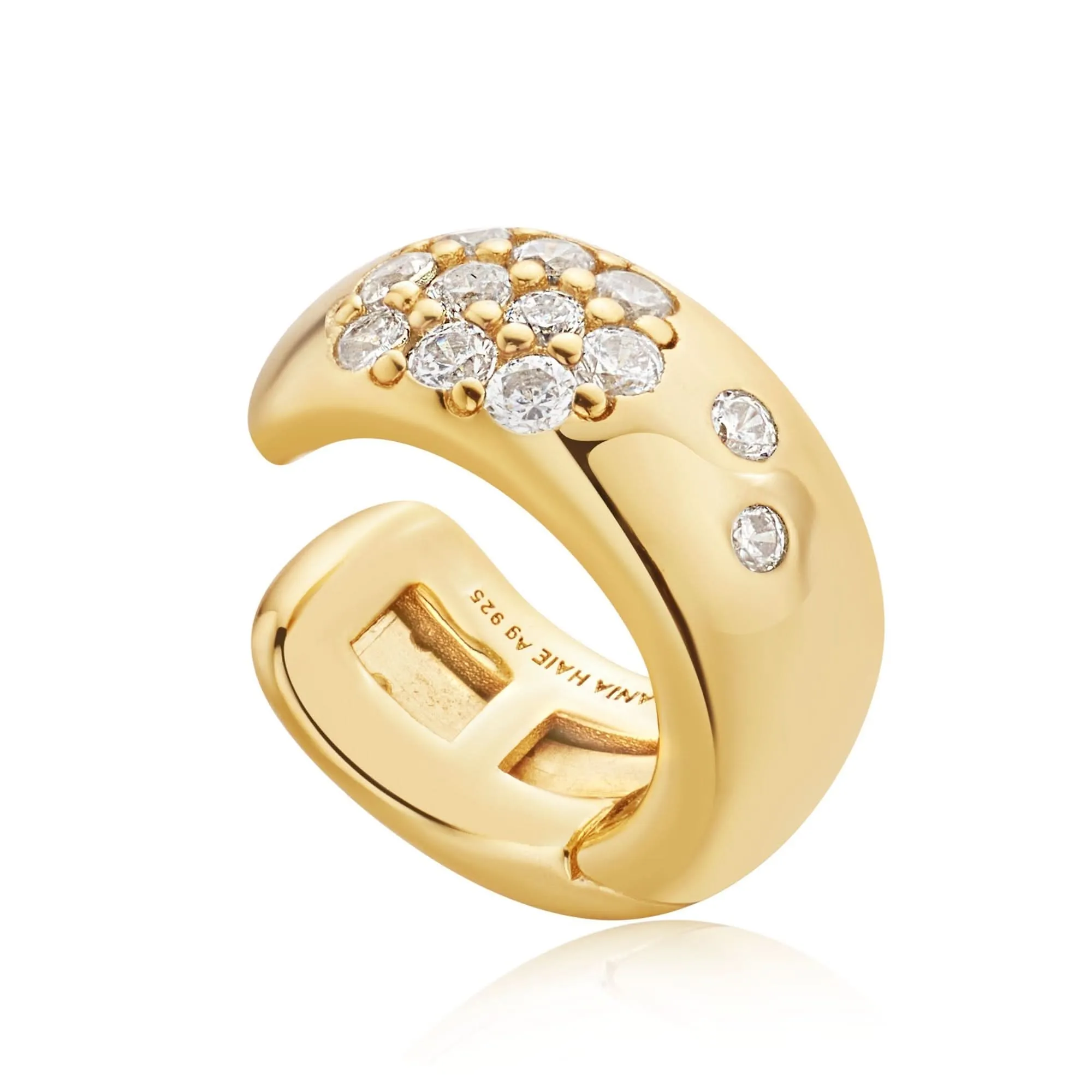 Ania Haie Gold Wide Sparkle Ear Cuff E054-01G