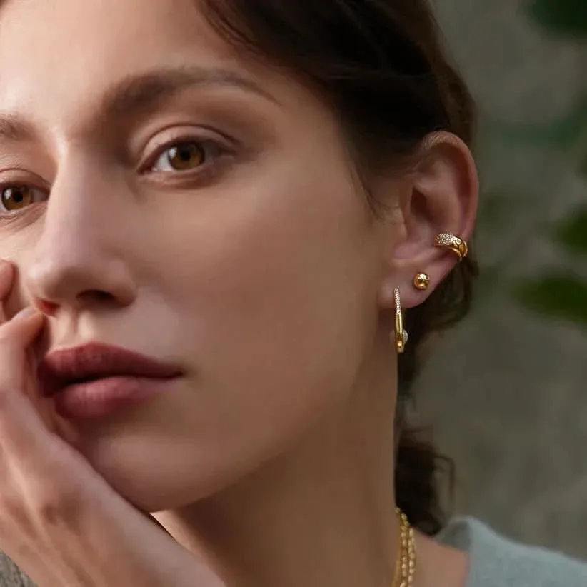 Ania Haie Gold Wide Sparkle Ear Cuff E054-01G