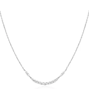 Ania Haie Silver Arc Pav Necklace N056-02H