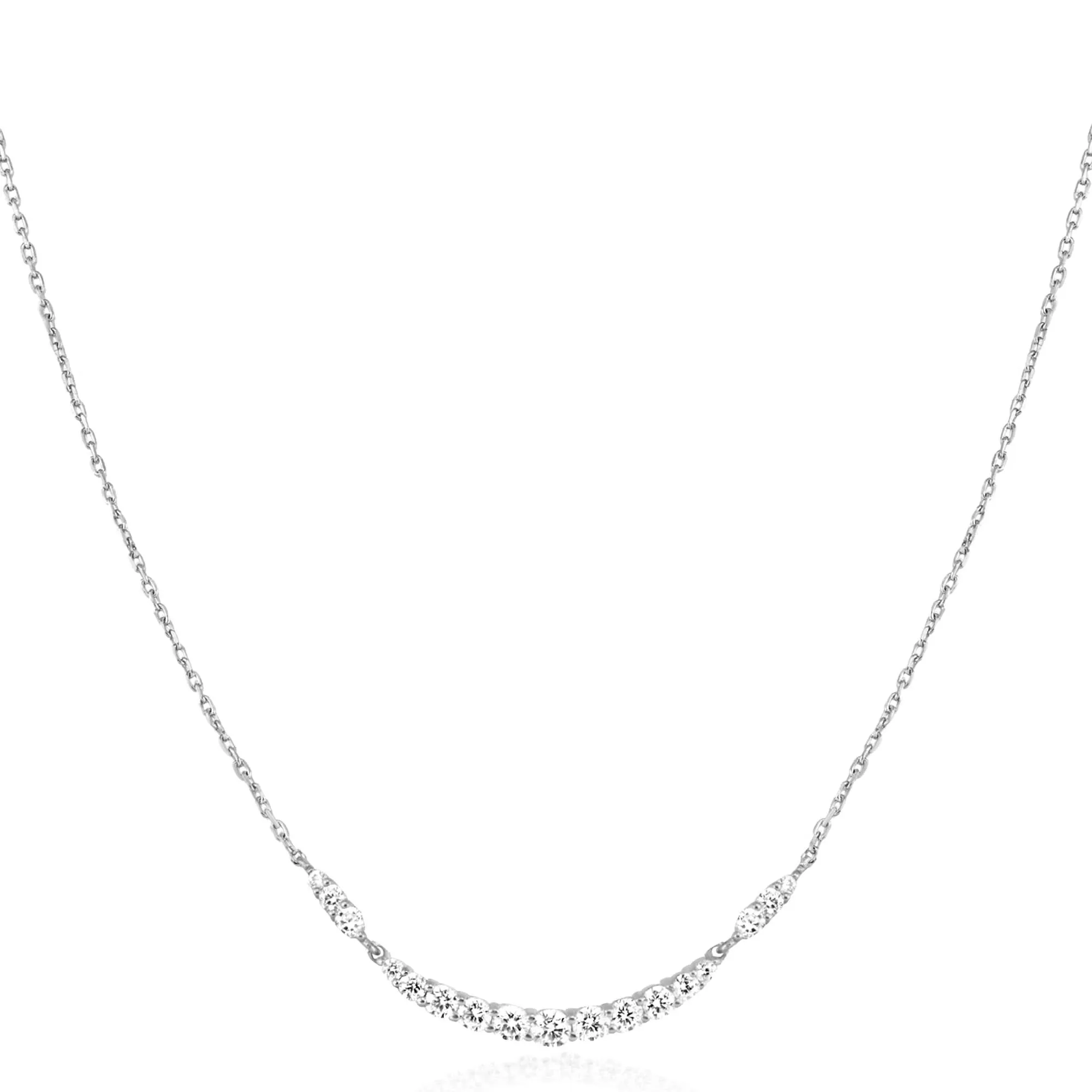 Ania Haie Silver Arc Pav Necklace N056-02H
