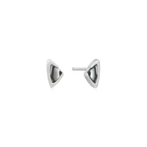 Ania Haie Silver Arrow Black Mother Of Pearl Stud Earrings E049-01H