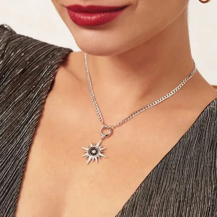 Ania Haie Silver Curb Chain Charm Connector Necklace N052-02H