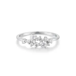 Ania Haie Silver Flower Cluster Pav Ring R058-02H