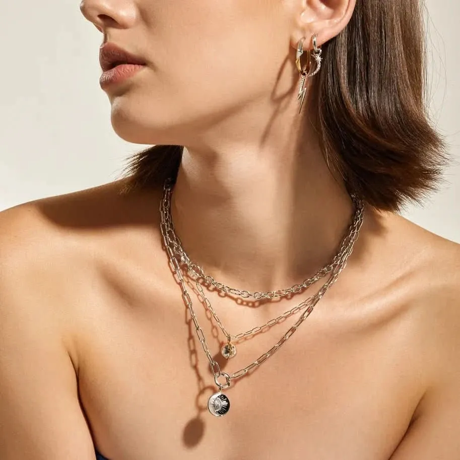 Ania Haie Silver Link Charm Chain Connector Necklace N048-05H