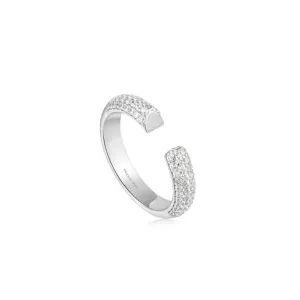 Ania Haie Silver Pav Adjustable Ring R051-01H