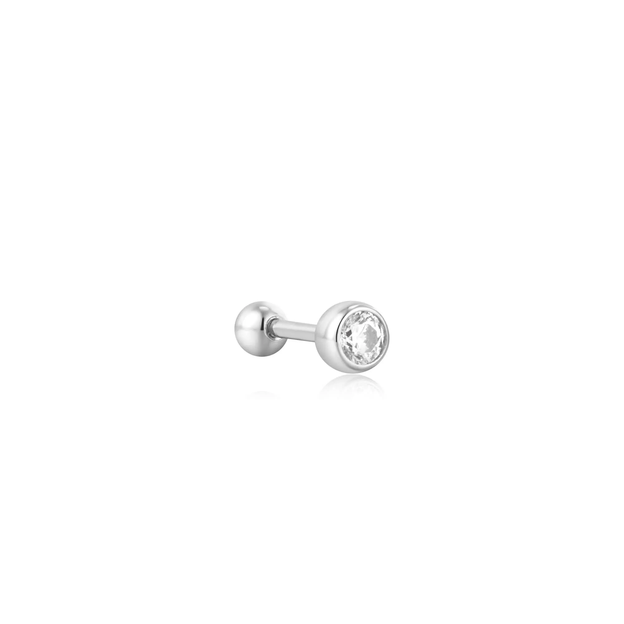 Ania Haie Silver Solitaire Cubic Zirconia Barbell E059-01H
