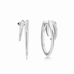 Ania Haie Silver Sparkle Double Hoop Earrings E053-10H