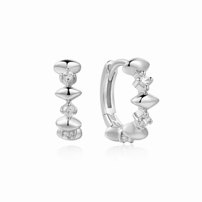 Ania Haie Silver Sparkle Huggies E061-05H