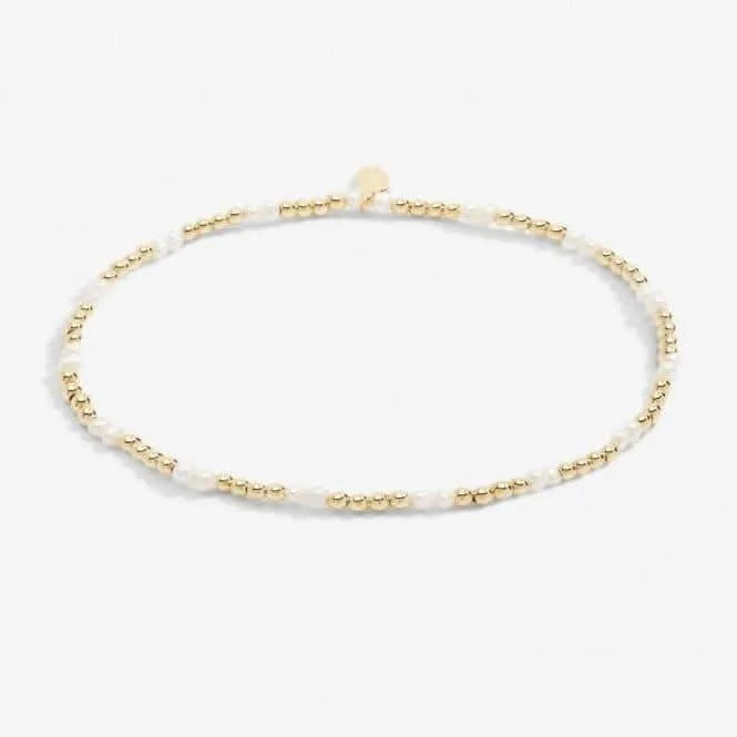 Anklet Pearl Gold Plated Anklet 23cm Stretch Anklet 6940