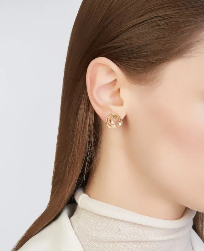 Annamaria Cammilli 18ct Lemon Bamboo Gold & Diamond Dune Series Earrings