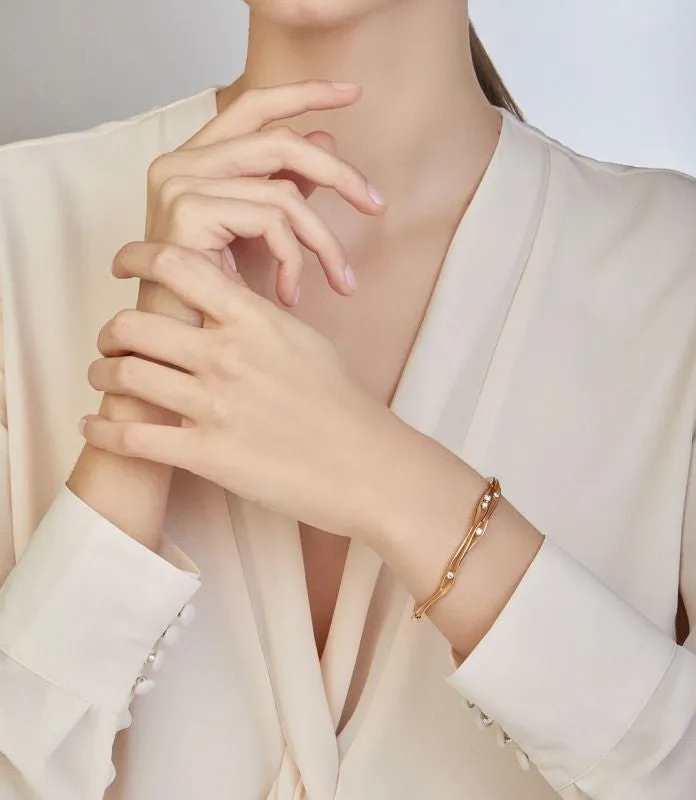 Annamaria Cammilli 18ct Orange Apricot 0.3ct Diamond Dune Series Bracelet