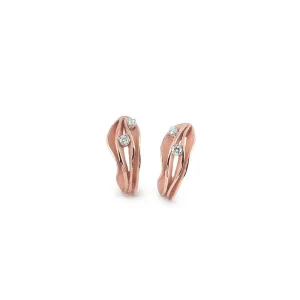 Annamaria Cammilli 18ct Pink Champagne Gold 0.24ct Diamond Dune Series Earrings