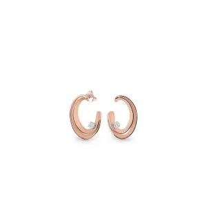 Annamaria Cammilli 18ct Pink Champagne Gold 0.2ct Diamond Dune Series Earrings
