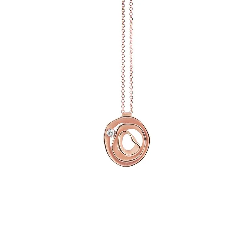 Annamaria Cammilli 18ct Pink Champagne Gold & Diamond Dune Series Necklace
