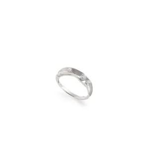 Annamaria Cammilli 18ct White Ice Gold 0.2ct Diamond Dune Series Ring