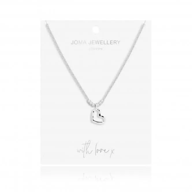 Arabella Hammered Heart Long Wrap Necklace  4877