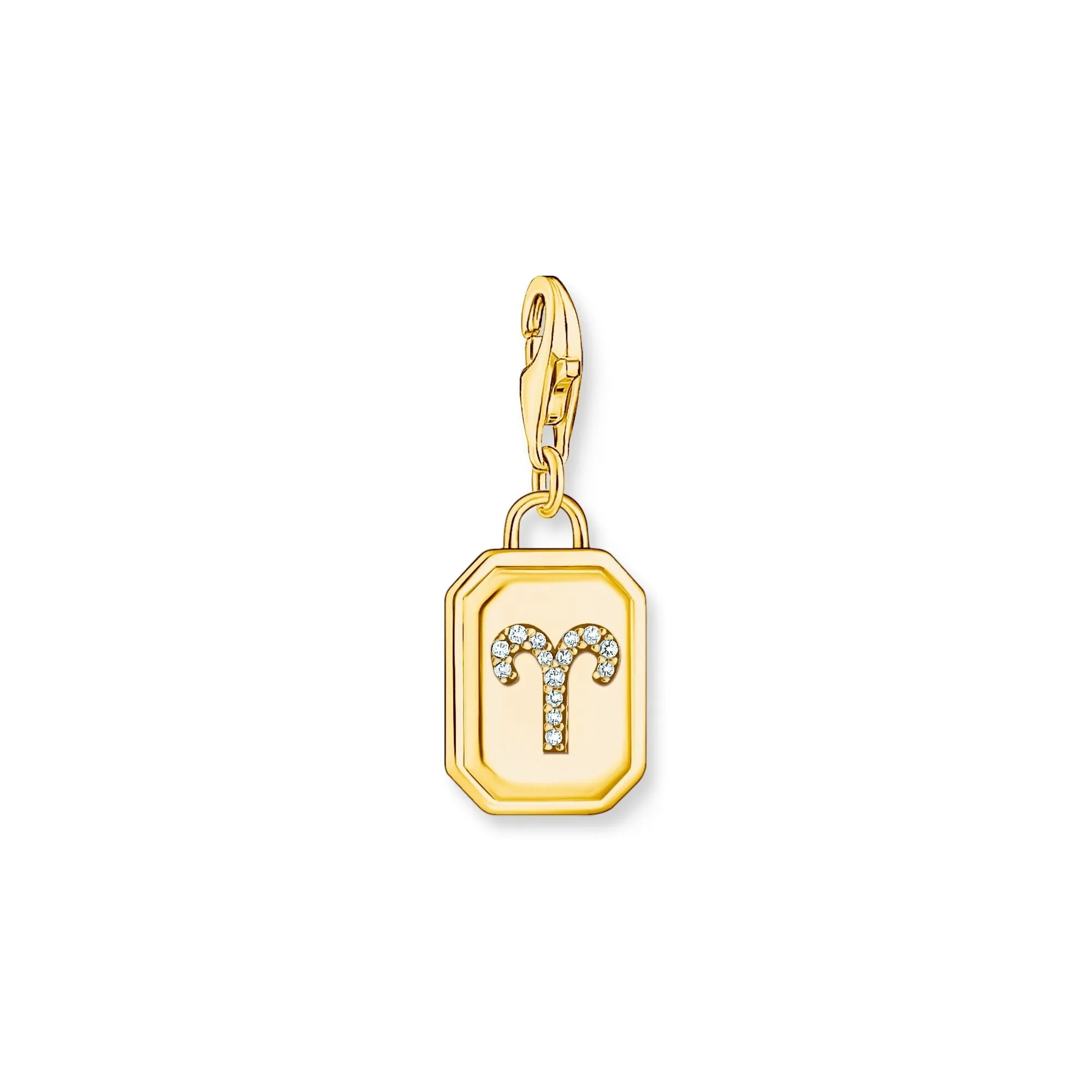Aries Zodiac sign gold charm Pendant