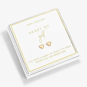 Beautifully Boxed Heart Of Gold Gold Box Earrings 6239