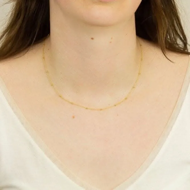Beginnings Fine Chase And Ball Gold Plated Chain N4494