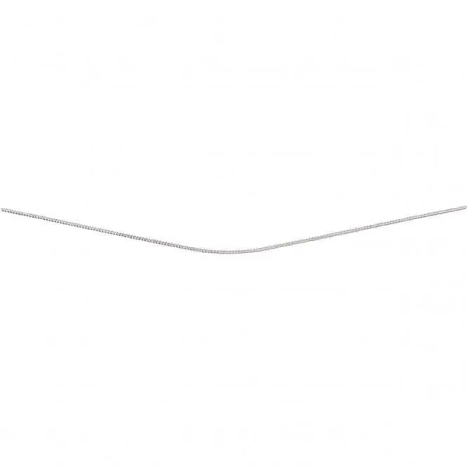 Beginnings Sterling Silver Diamond Cut Curb Chain With Rhodium Chain N3662