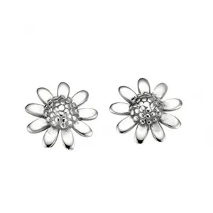 Beginnings Sterling Silver E3448 Silver Flower Stud Earrings