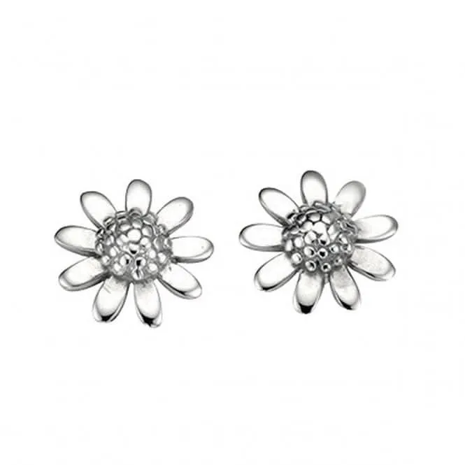 Beginnings Sterling Silver E3448 Silver Flower Stud Earrings