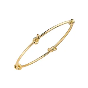 Beginnings Sterling Silver Gold Plated Love Knot Bracelet B5538