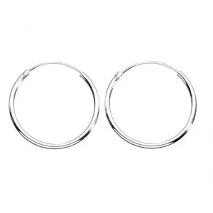Beginnings Sterling Silver H036 Plain Hoop Earrings