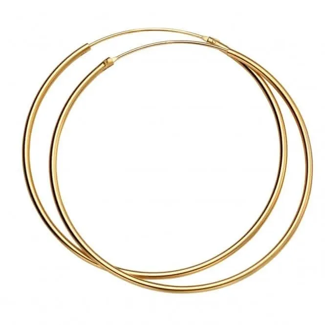 Beginnings Sterling Silver H243 Yellow Gold  Hoop Earrings