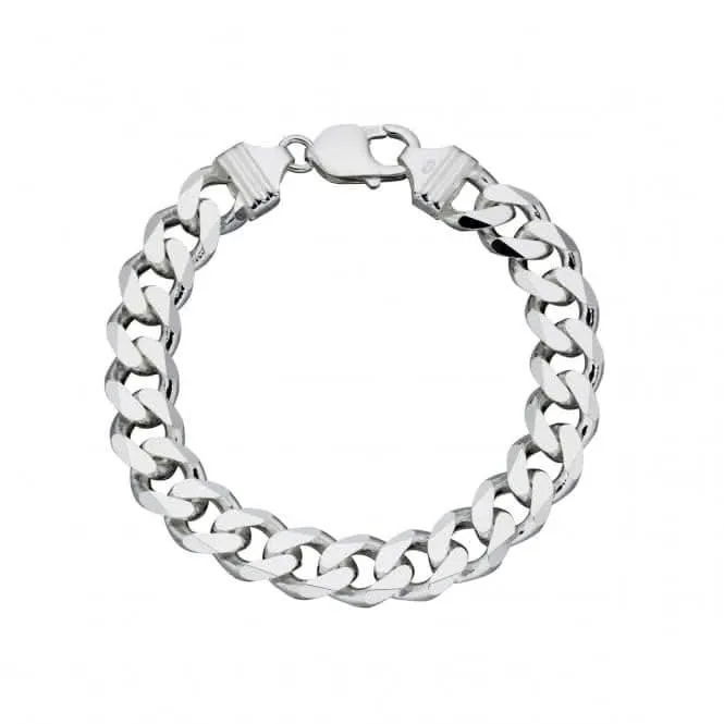 Beginnings Sterling Silver Heavyweight Diamond Cut 22cm Bracelet B5110