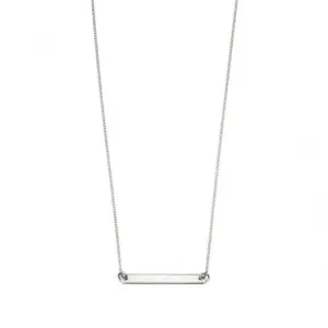 Beginnings Sterling Silver Id Bar 42 5cm Necklace N4044