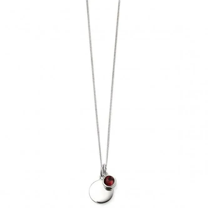 Beginnings Sterling Silver January Birth Stone Pendant P4590