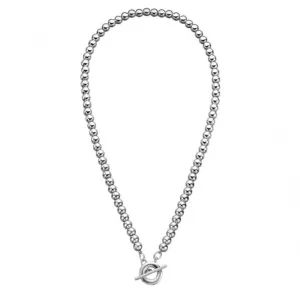 Beginnings Sterling Silver N3311 Multi Bead T Bar 46cm Necklace