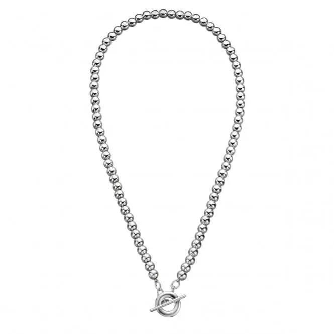 Beginnings Sterling Silver N3311 Multi Bead T Bar 46cm Necklace