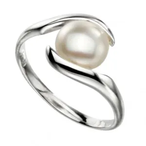 Beginnings  Sterling Silver Open Pearl Ring R3604W