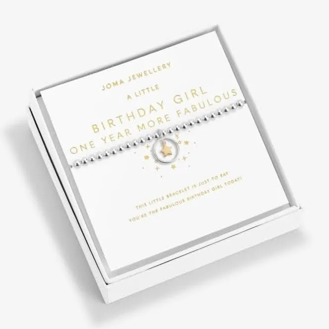 Birthday Girl One Year More Fabulous Silver And Gold 17.5cm Bracelet 6194