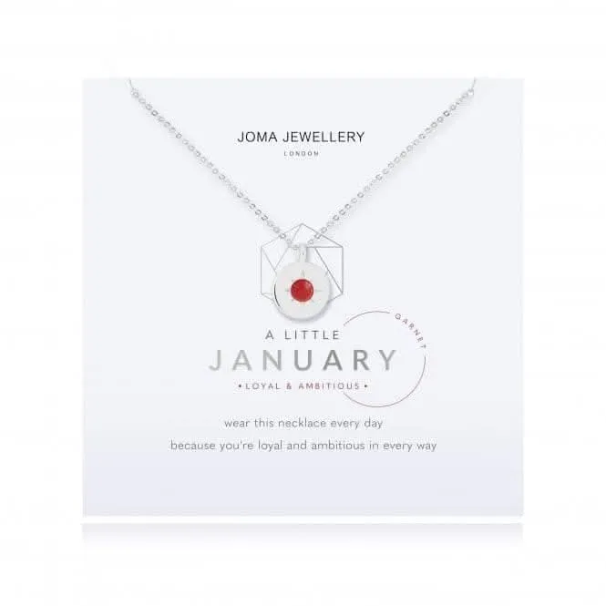Birthstone a little January Garnet Necklace 4654
