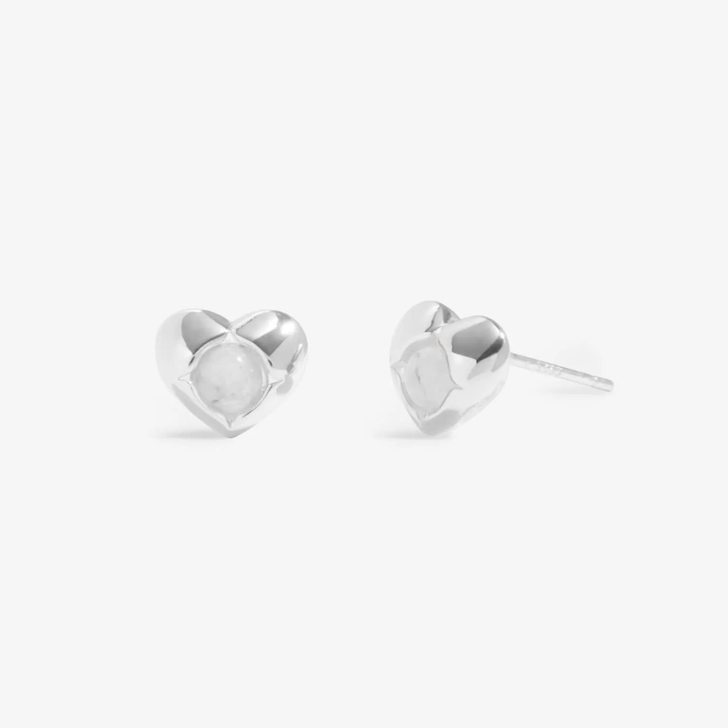 Birthstone April Rock Crystal Silver Plated Earrings 8390
