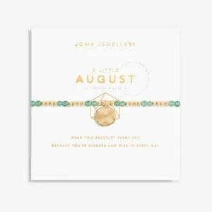 Birthstone August Aventurine Gold 17.5cm Stretch Bracelet 6139