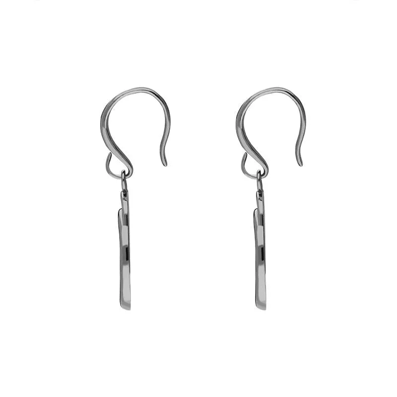 Black Rhodium Plated Sterling Silver Open Swirl Infinity Drop Earrings