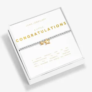 Boxed A Little Congratulations Silver & Gold Plated Bracelet 8192