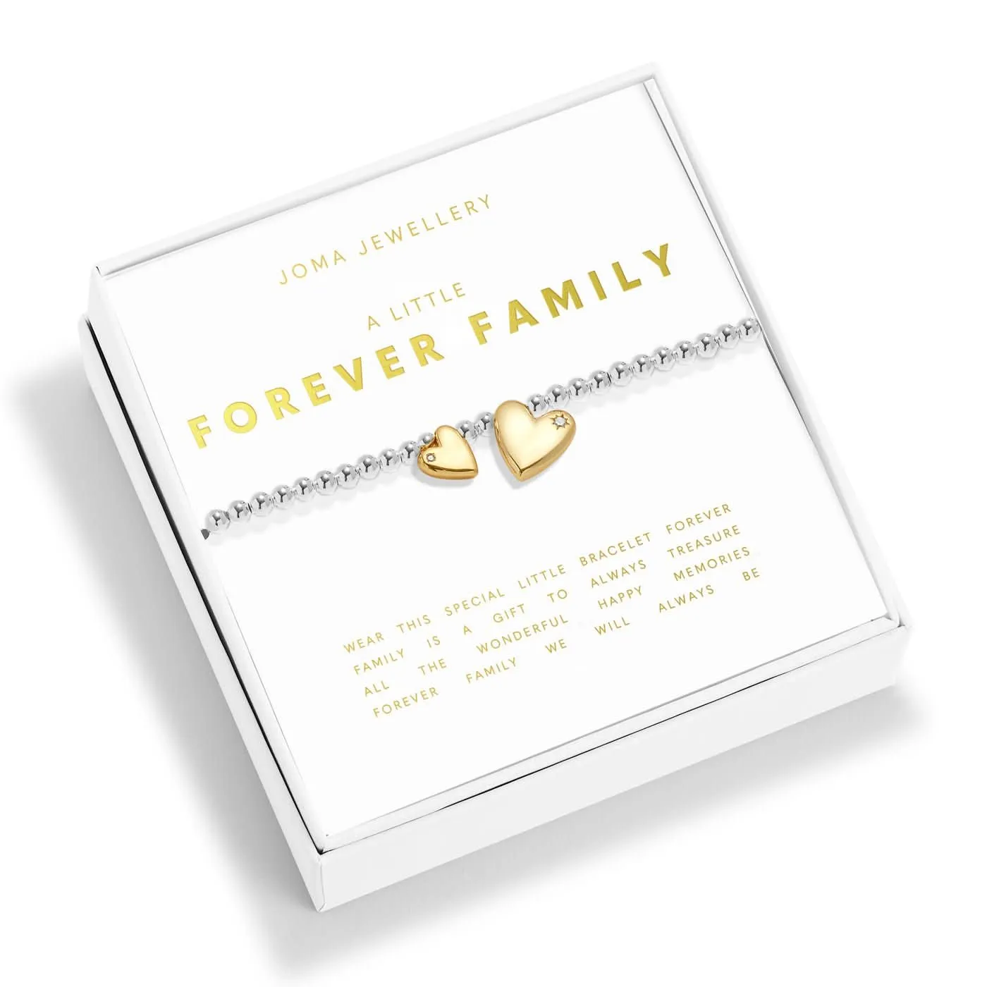 Boxed A Little Forever Family Silver Gold Plated Bracelet 7617