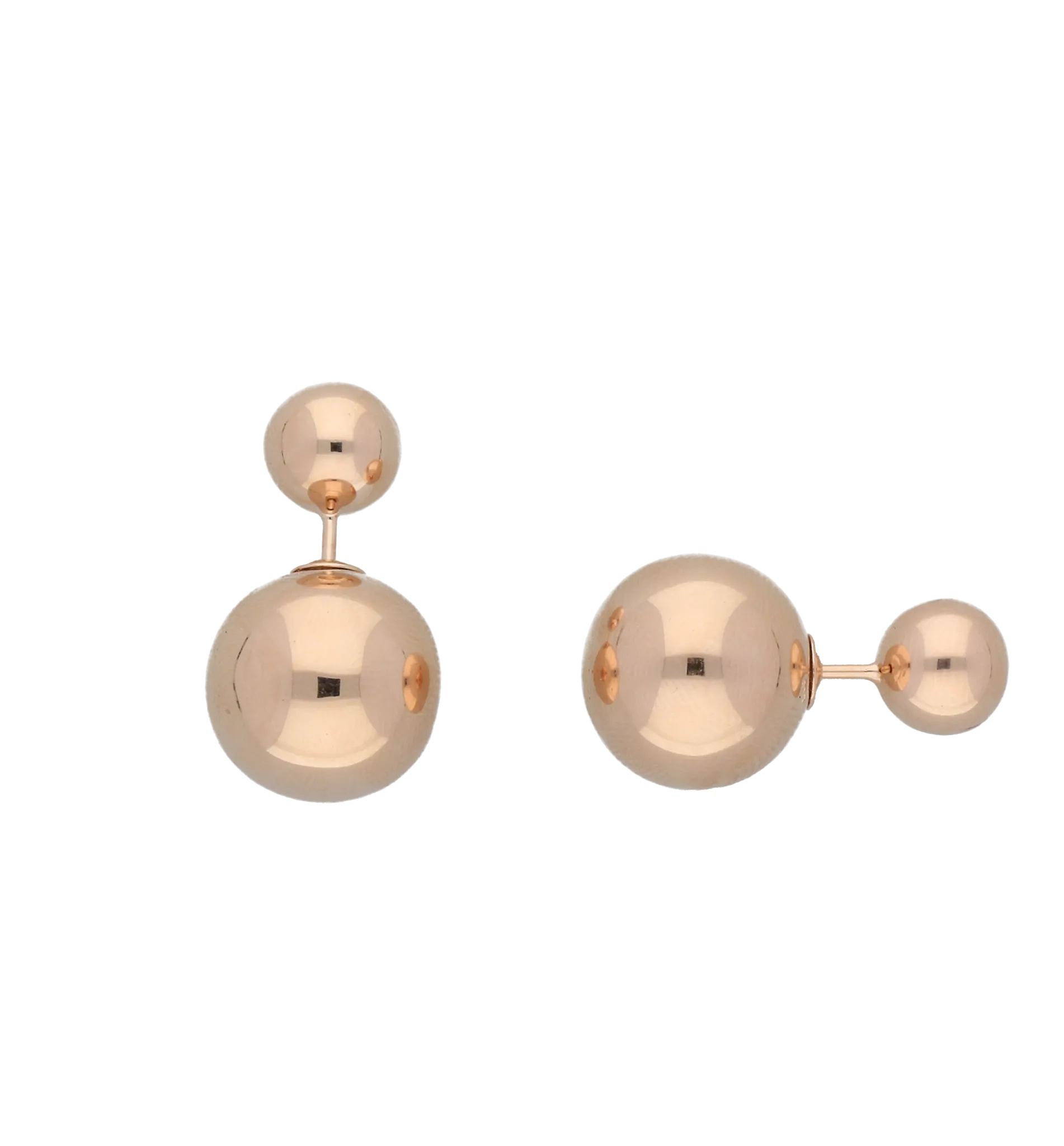 C W Sellors Earrings Front Back Rose Gold Plating