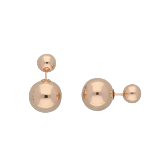 C W Sellors Earrings Front Back Rose Gold Plating