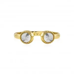 Capri Howlite Ring Gold Ring 4498