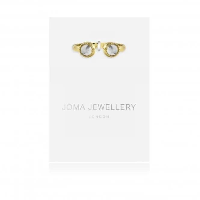 Capri Howlite Ring Gold Ring 4498